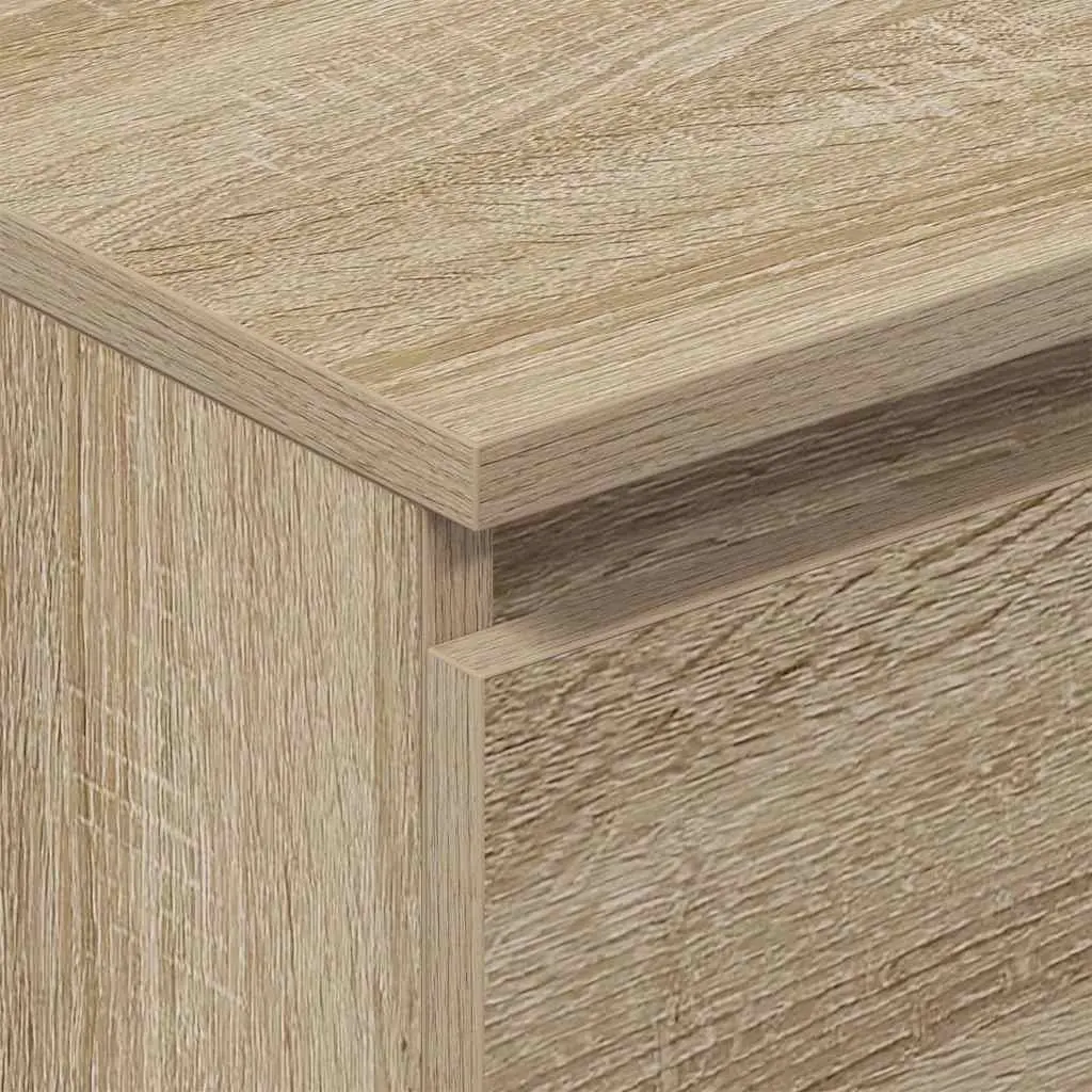 Sideboard Storage Cabinet with 4 Drawers Brown Engineered Wood Buffet Furniture