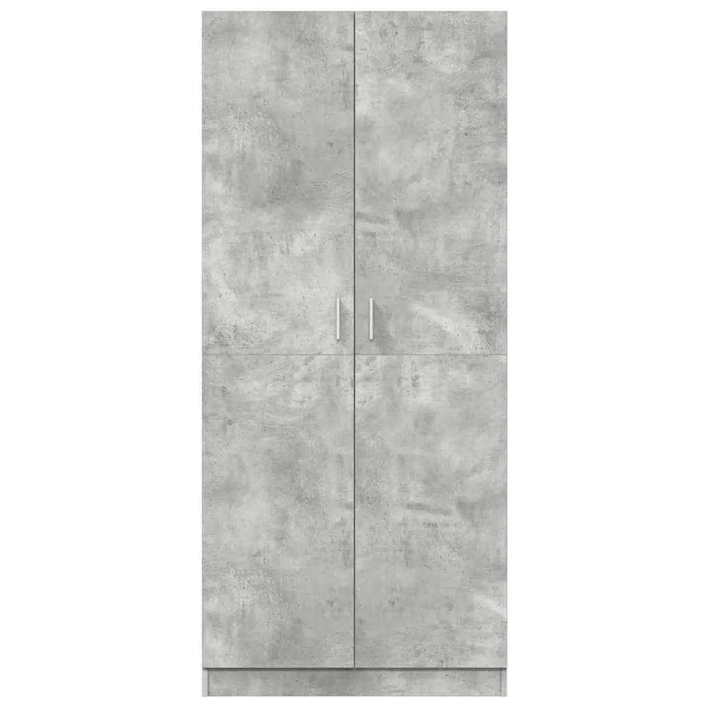 Wardrobe Cupboard Grey 80x52x180 cm Storage Cabinet Engineered Wood