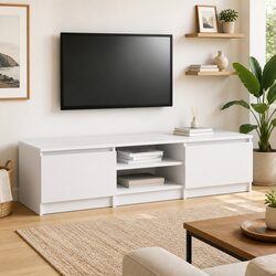 Functional White TV Cabinet for Your Home Entertainment