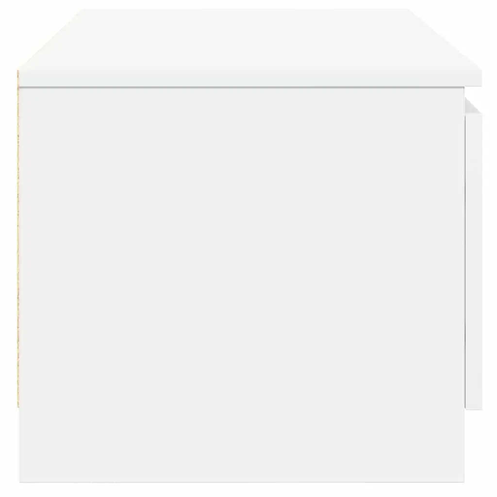 White TV Unit Engineered Wood 140 x 40 x 35.5 cm with Open Compartments and Doors for Storage