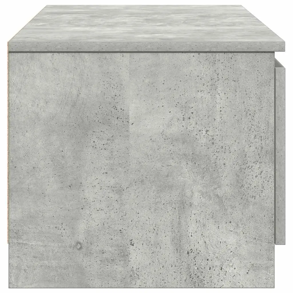 TV Cabinet Grey 140x40x35.5 cm Storage Unit 2 Doors Open Compartments Living
