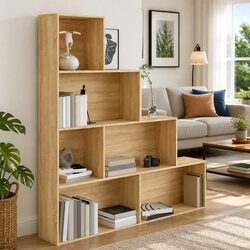 Practical Book Cabinet for Organizing and Dividing Spaces