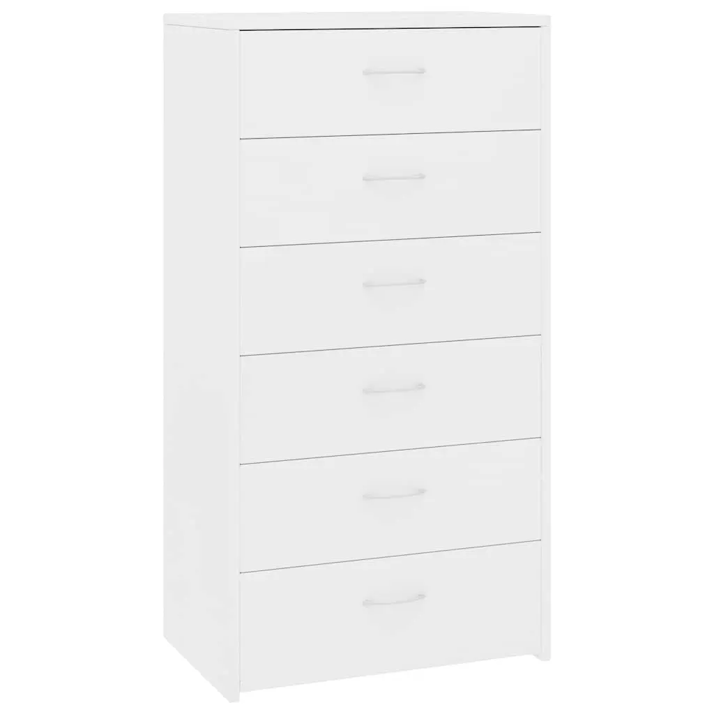 White Sideboard Cabinet 6 Drawers Storage Furniture Bedroom Living Room Office