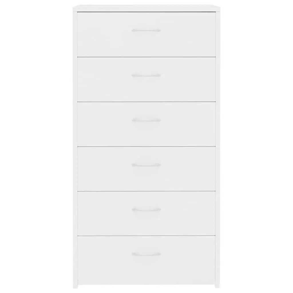 White Sideboard Cabinet 6 Drawers Storage Furniture Bedroom Living Room Office