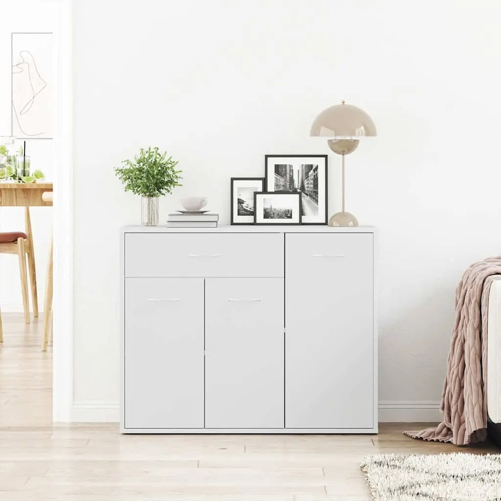 White Sideboard for Organized Living 88x30x70 cm