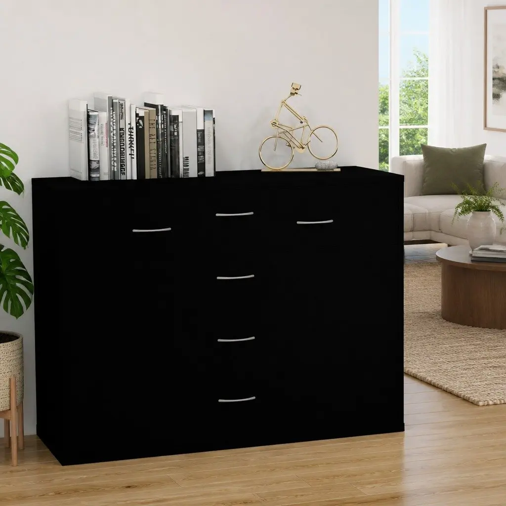 Black Sideboard with 4 Drawers