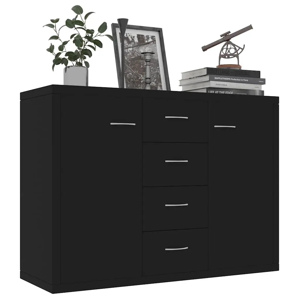 Black Sideboard with 4 Drawers
