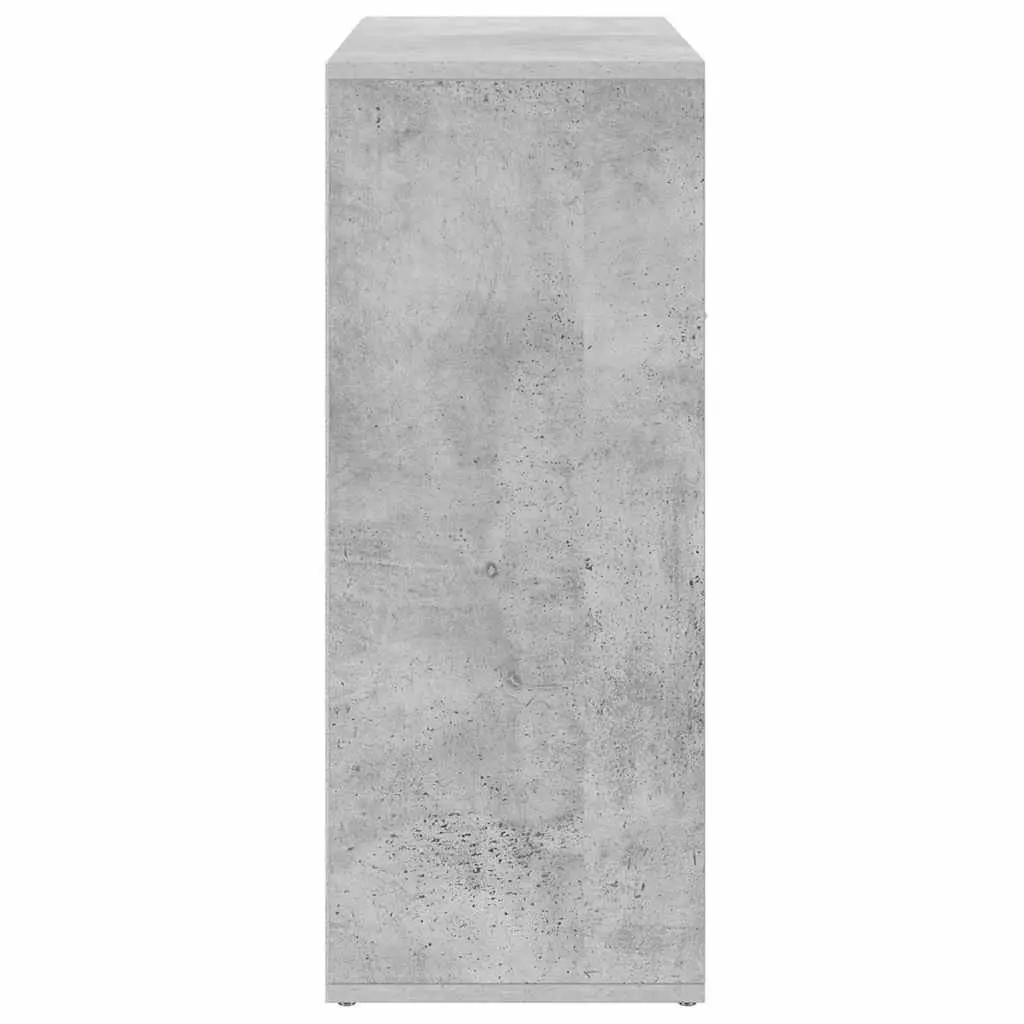 Grey Sideboard Storage Cabinet 60x30x75 cm with 2 Doors Drawer Minimalist Design