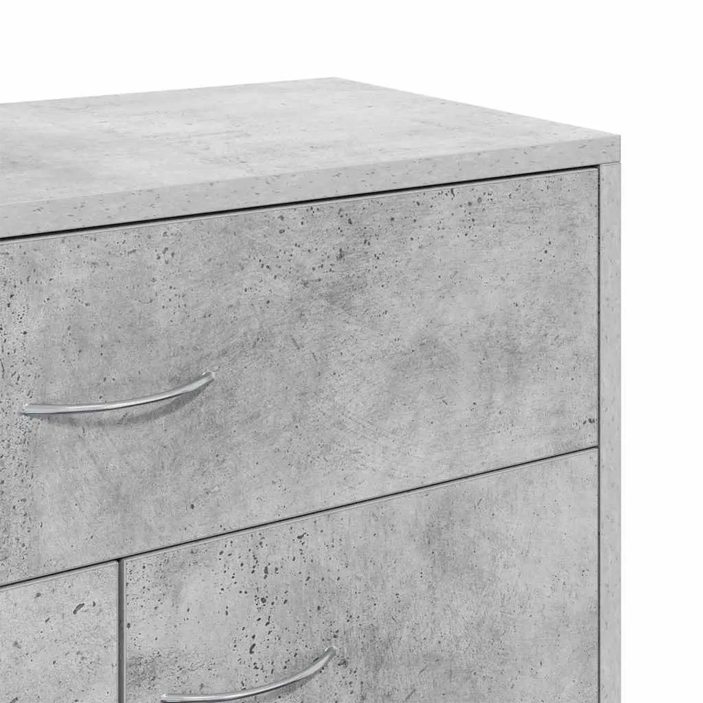 Grey Sideboard Storage Cabinet 60x30x75 cm with 2 Doors Drawer Minimalist Design