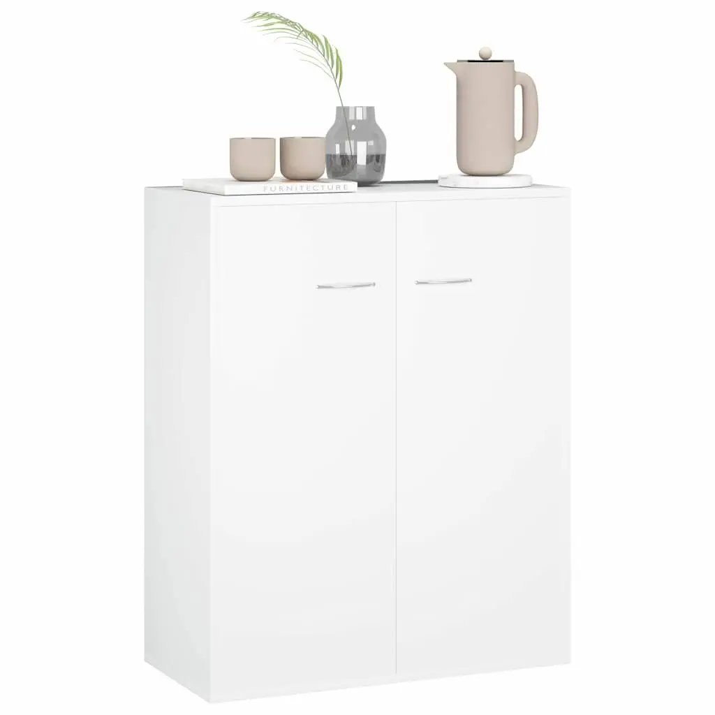 Sideboard Engineered Wood 60x30x75 cm White Buffet Cabinet Storage Unit Low Board Side Cabinet