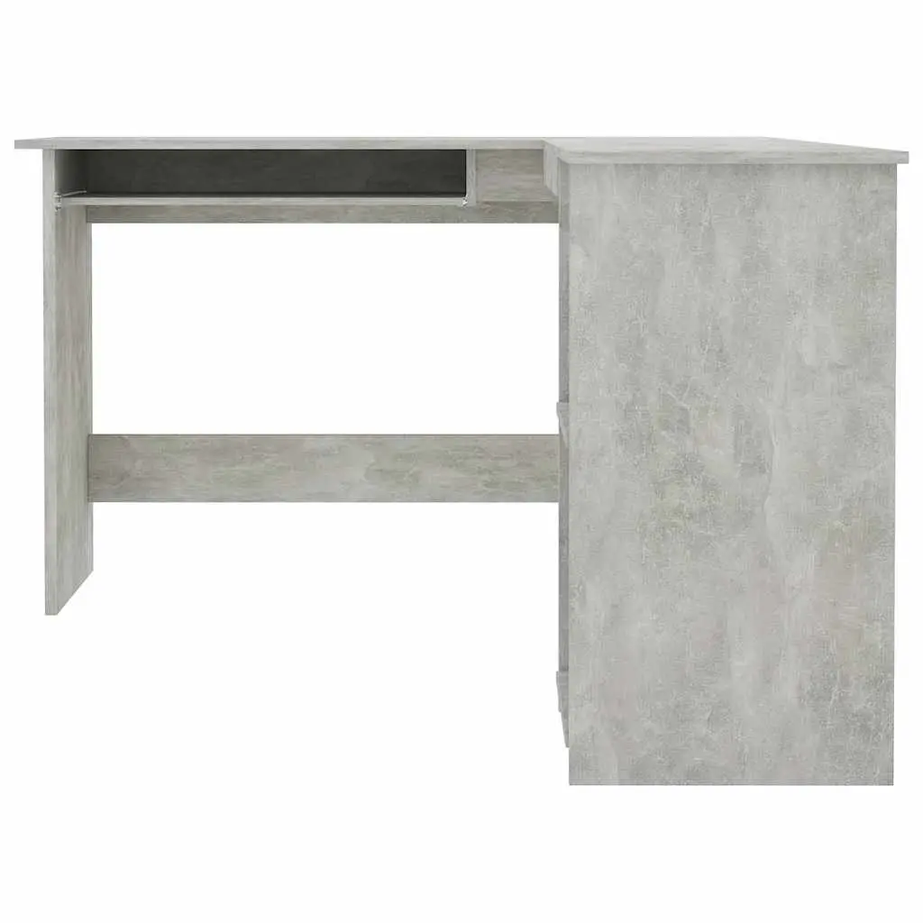 Grey L-Shaped Corner Desk for Home Office
