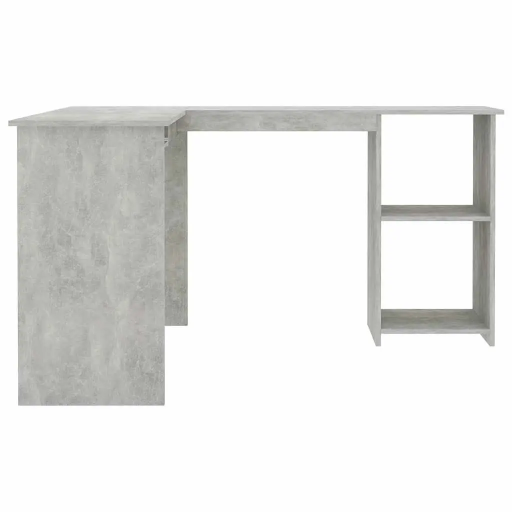 Grey L-Shaped Corner Desk for Home Office