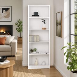 Practical 5-Tier Book Cabinet for Organized Living Spaces