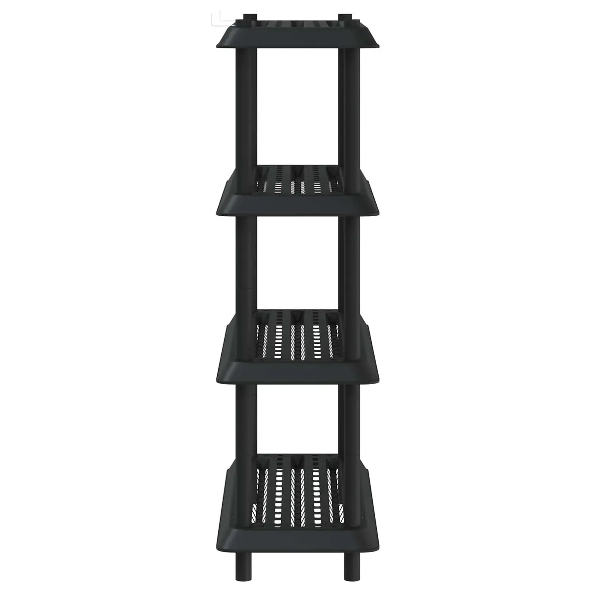 4 Tier Storage Unit Anthracite PP Construction 100 x 40 x 136.5 cm Indoor Outdoor Organizer Shelving with Drainage Holes UV Resistant
