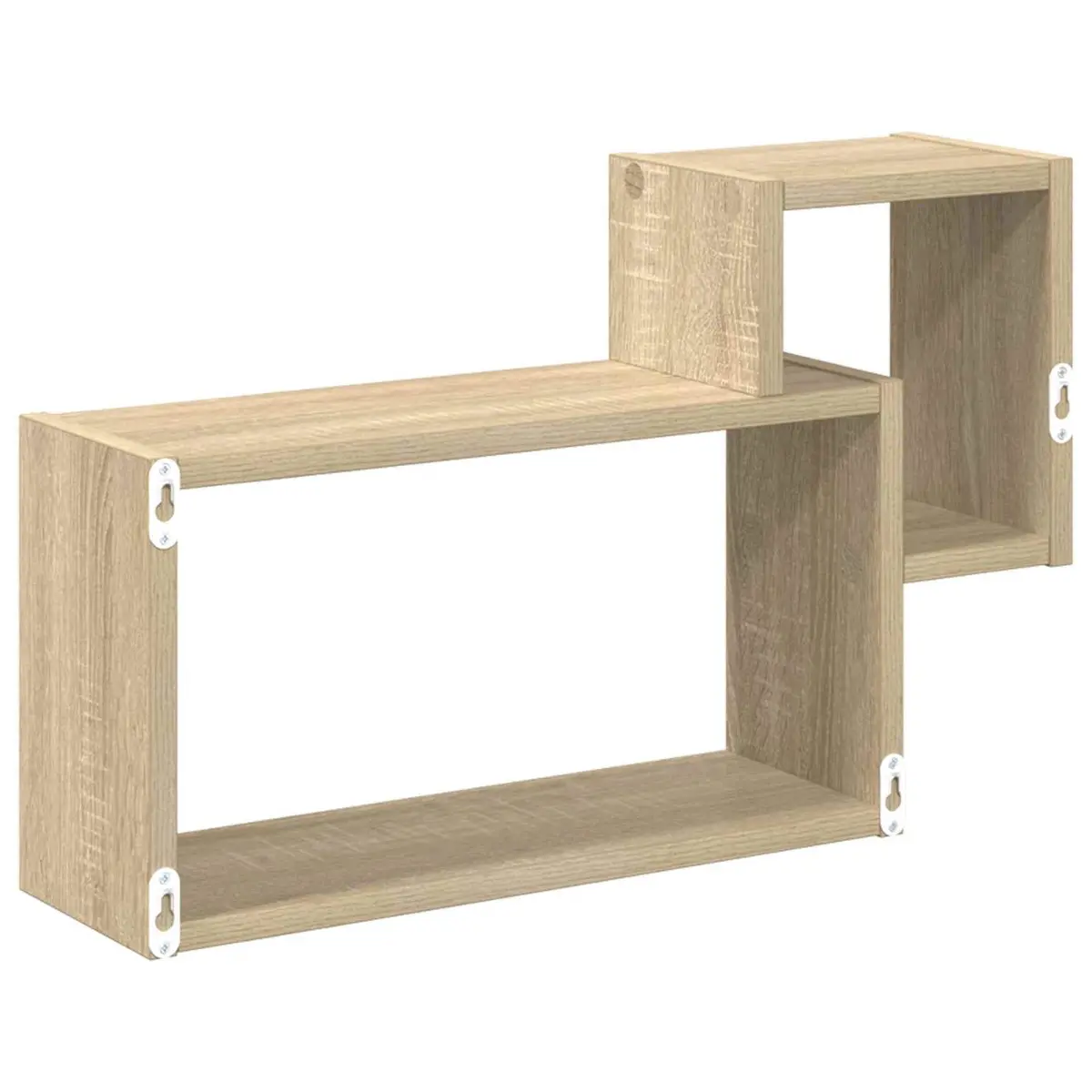 Wall Shelf Engineered Wood 55 x 15 x 35 cm Brown Modern Living Room Bedroom Décor