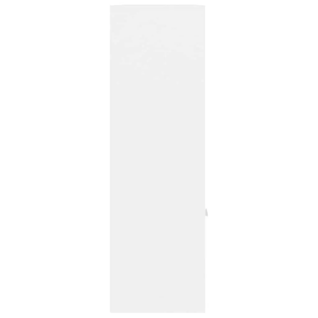 White Book Cabinet with Open and Concealed Storage