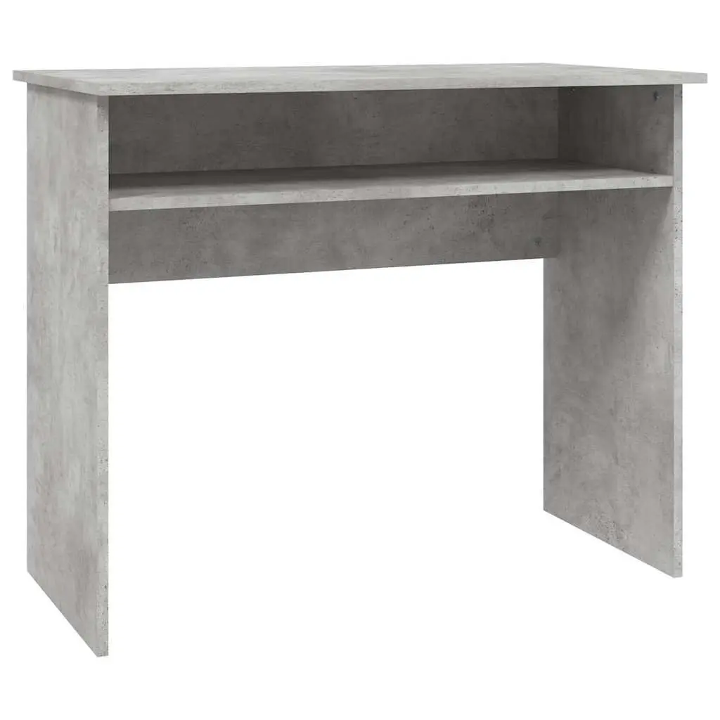 Computer Desk Engineered Wood 90cm Grey Storage Shelf Office Study Workstation