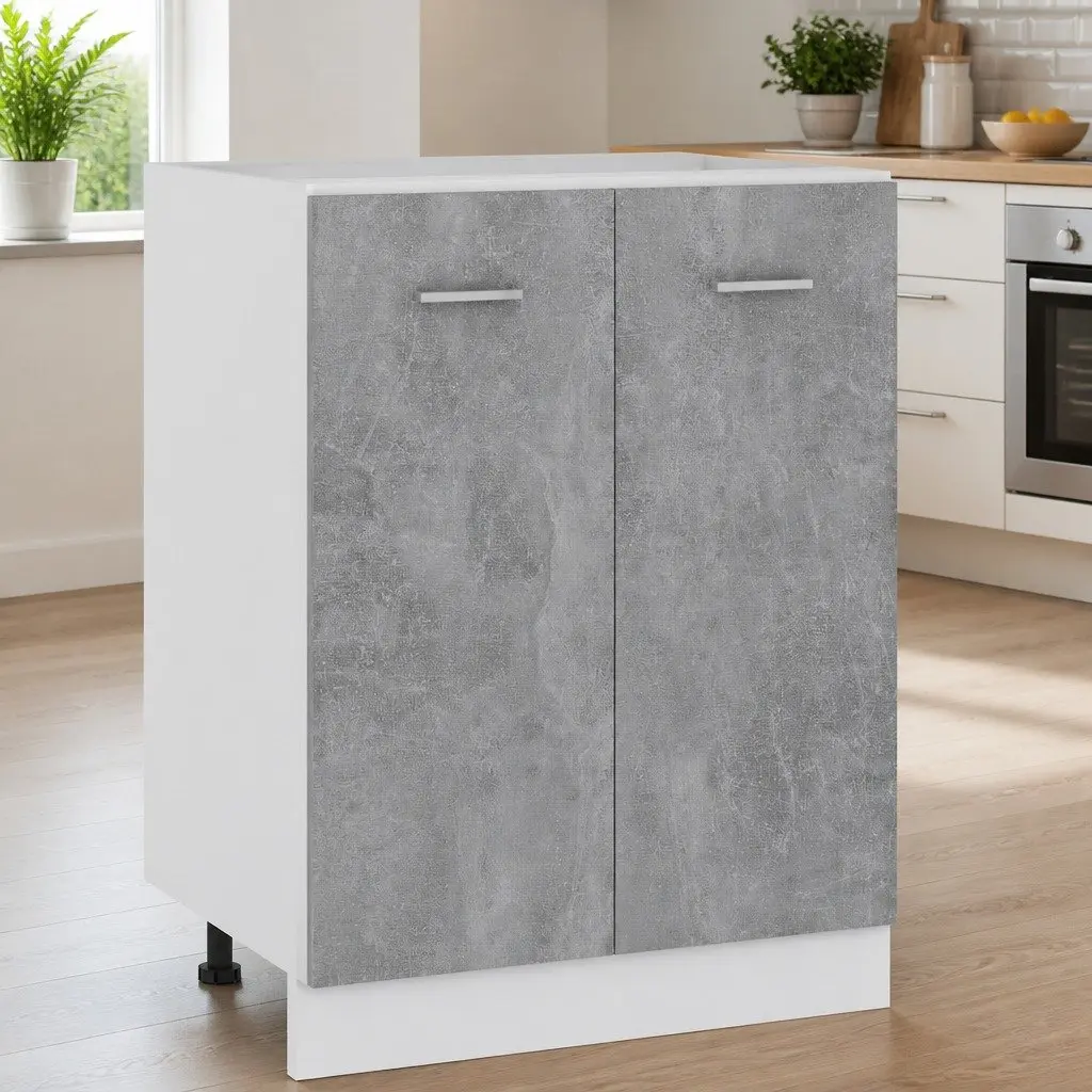 Grey Bottom Cabinet for Kitchen Organization