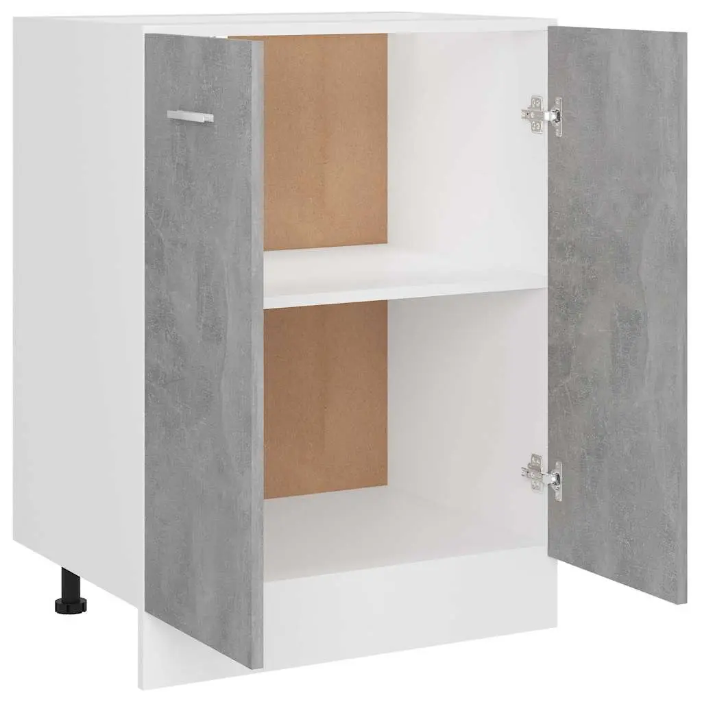 Grey Bottom Cabinet for Kitchen Organization