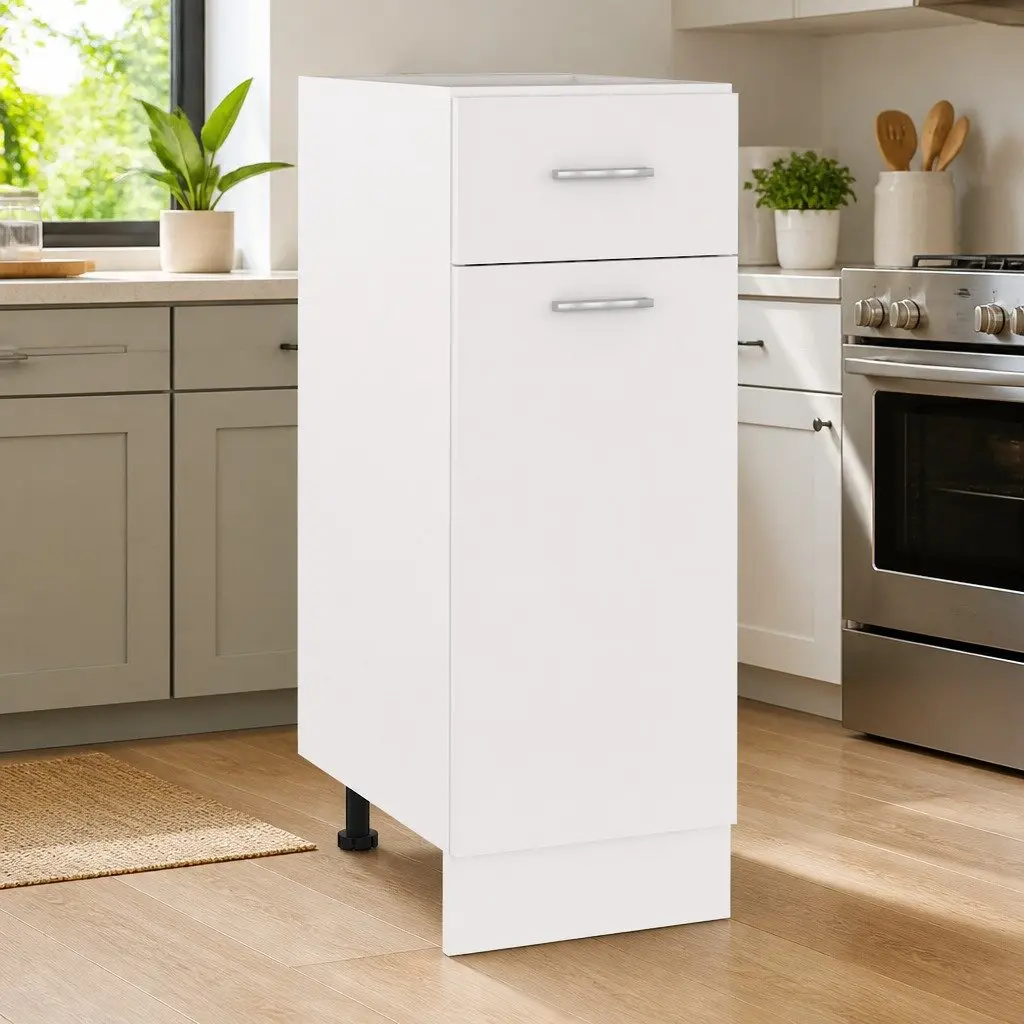 Drawer Cabinet Engineered Wood 30x46x81.5cm White Modern