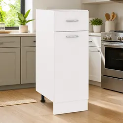 Functional White Drawer Cabinet for Small Spaces 30x46x81.5cm