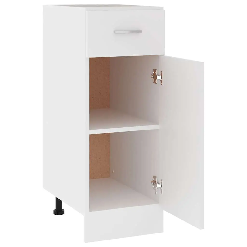 Drawer Cabinet Engineered Wood 30x46x81.5cm White Modern