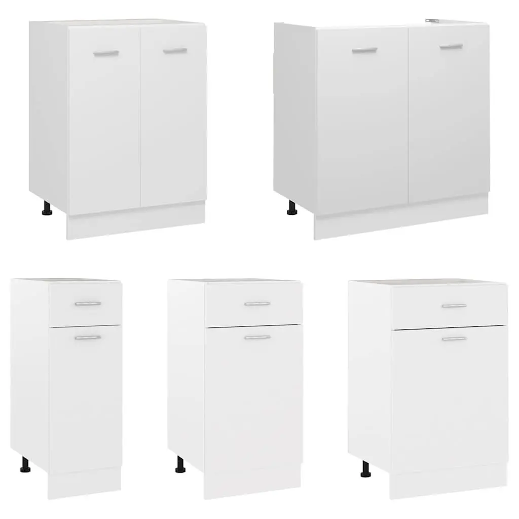 Drawer Cabinet Engineered Wood 30x46x81.5cm White Modern