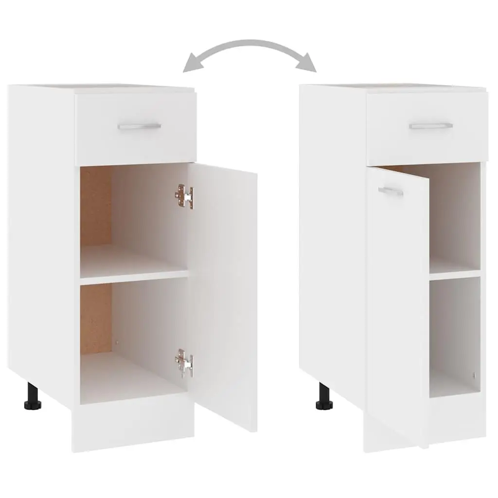 Drawer Cabinet Engineered Wood 30x46x81.5cm White Modern