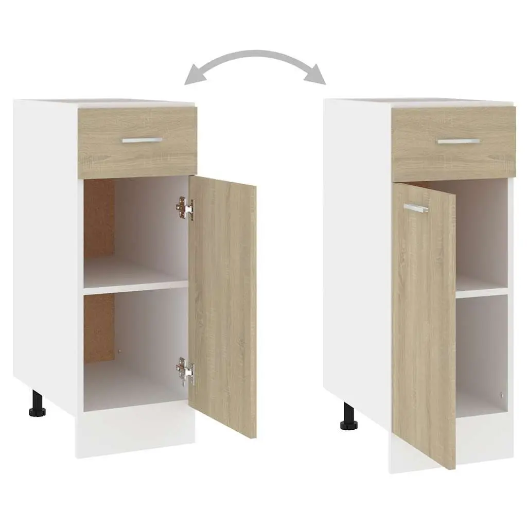 Drawer Bottom Cabinet Engineered Wood 30W x 46D x 81.5H cm Brown