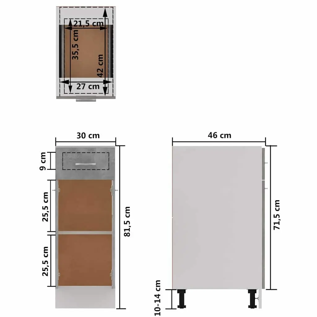 Grey Cabinet for Organised Kitchen Spaces