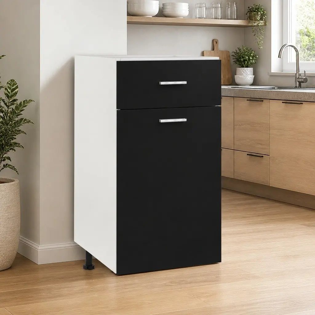 Black Storage Cupboard for Kitchen Needs
