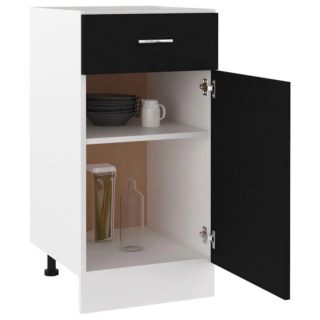 Black Storage Cupboard for Kitchen Needs
