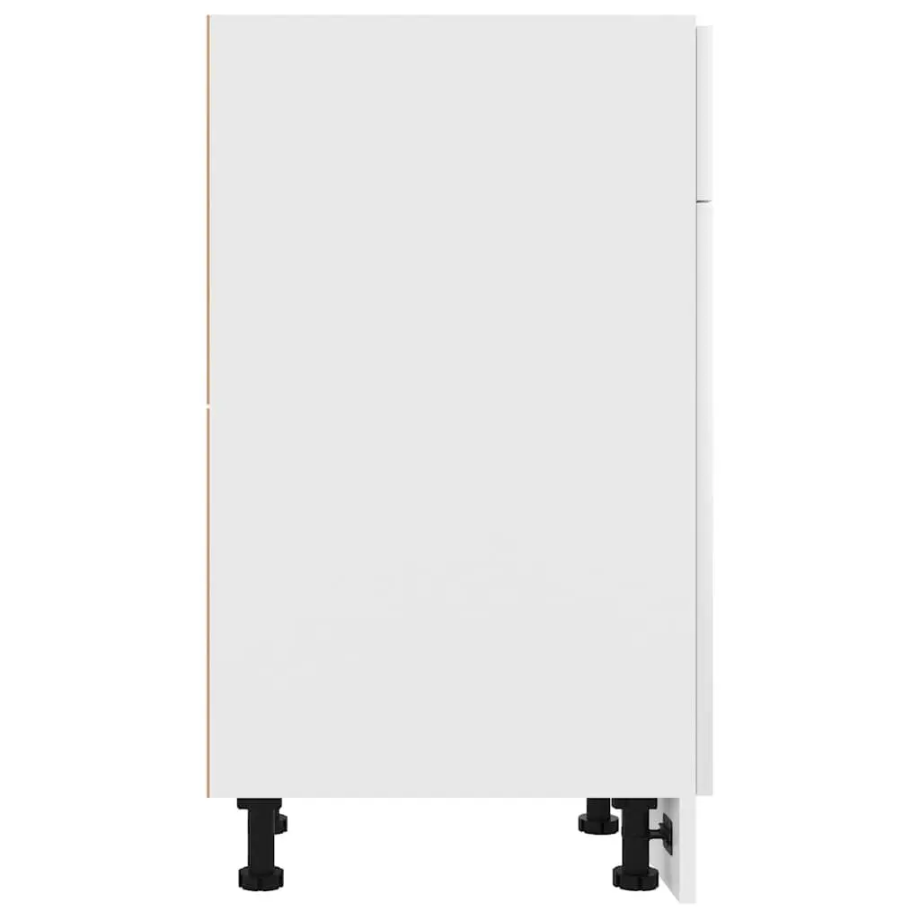 Kitchen Storage Cabinet White Drawer Shelves Engineered Wood 50x46x81.5cm