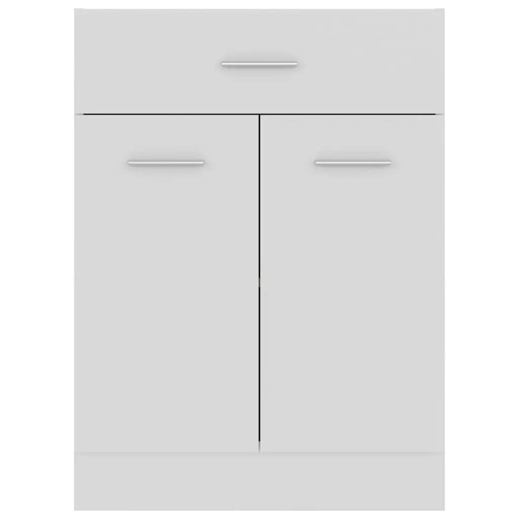 Kitchen Storage Cabinet Engineered Wood 60cm White Scandinavian Modern