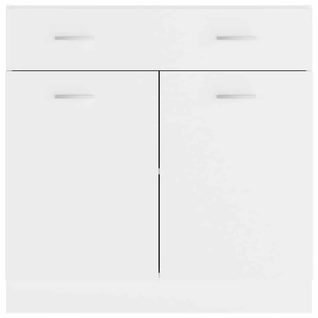 White Kitchen Cabinet Drawer Bottom Storage Unit 80x46x81.5cm Modern Engineered