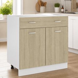 Functional Brown Engineered Wood Kitchen Cabinet Unit