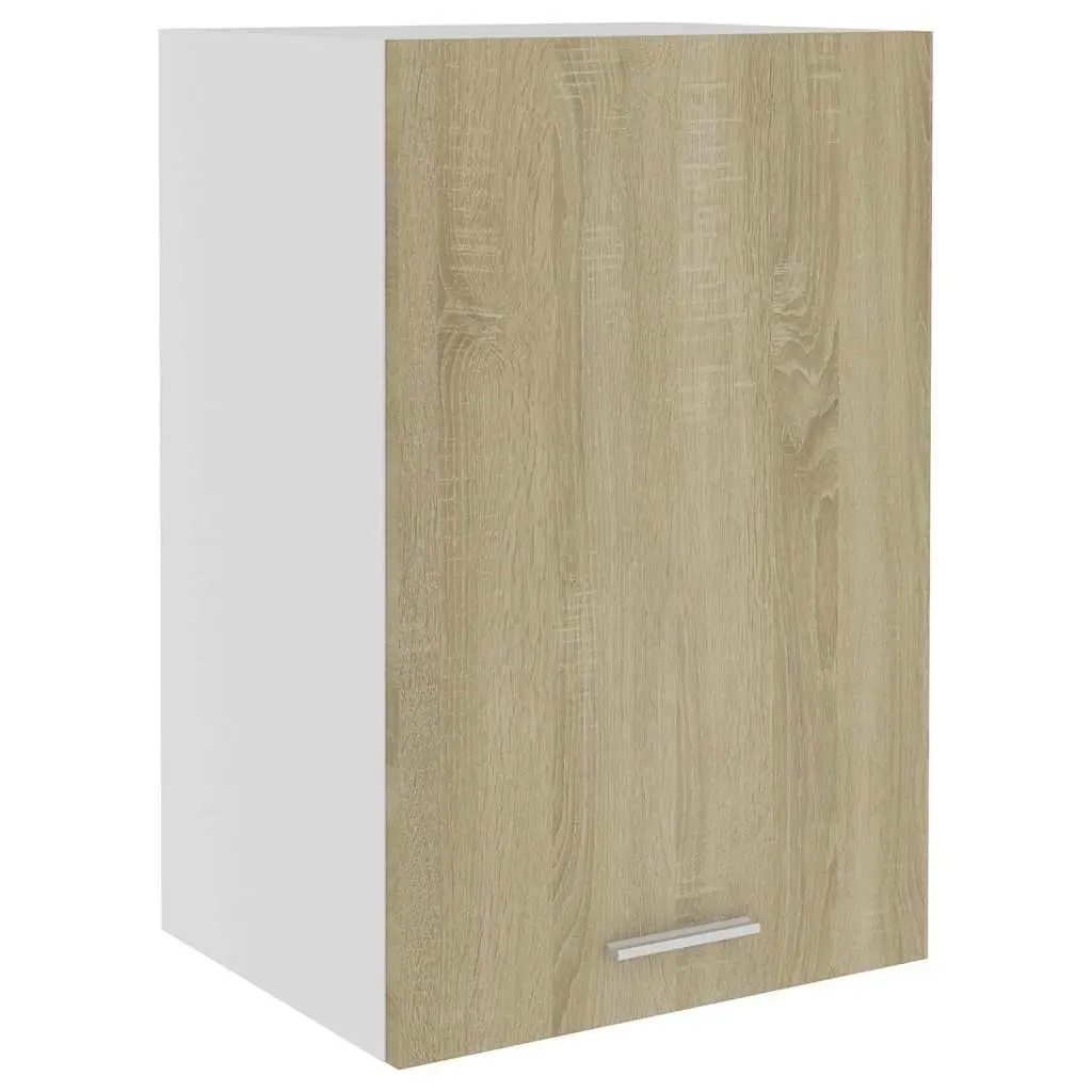 Hanging Kitchen Cabinet Brown Storage Cupboard with Door Shelves Organiser