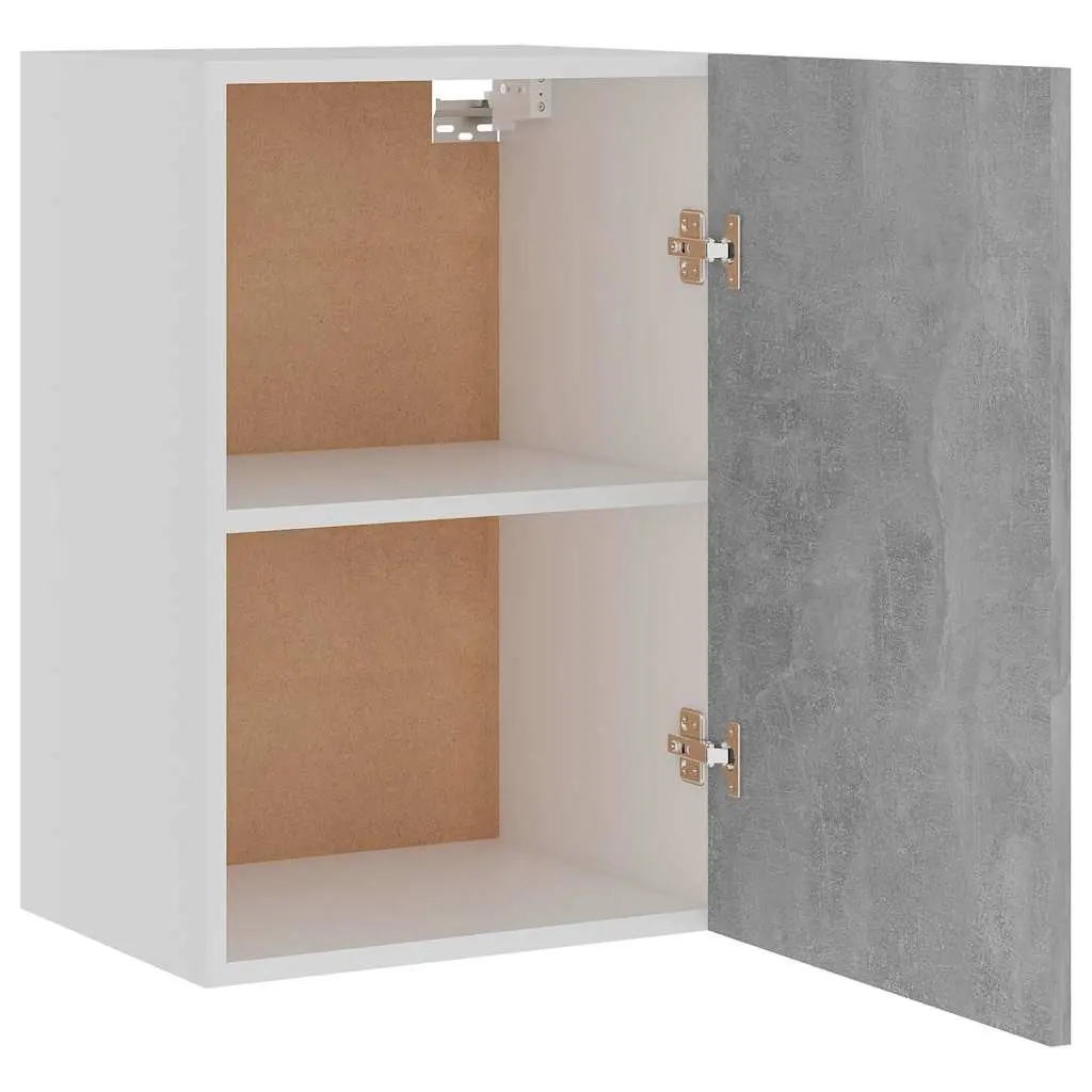 Grey Kitchen Hanging Cabinet with Two Shelves