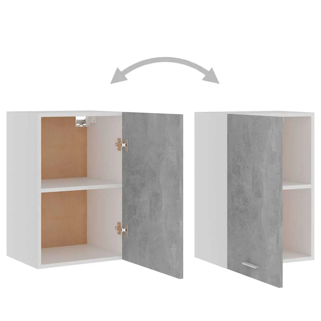 Grey Kitchen Hanging Cabinet with Two Shelves