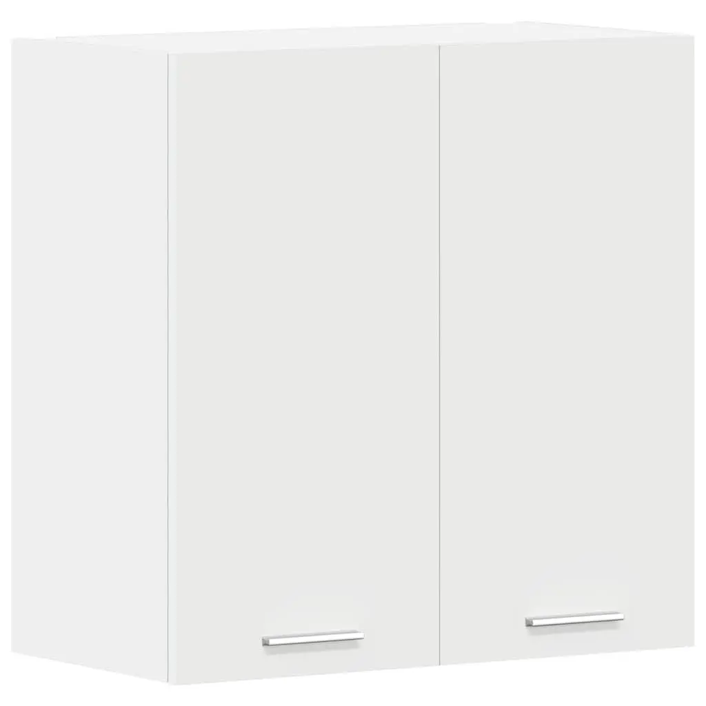 Hanging Kitchen Cabinet Wall-Mounted Engineered Wood 60cm White Shelves