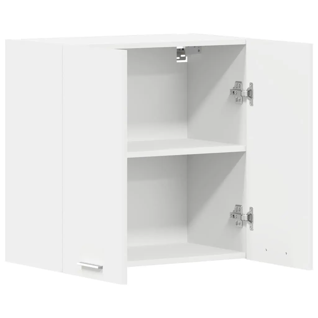 Hanging Kitchen Cabinet Wall-Mounted Engineered Wood 60cm White Shelves