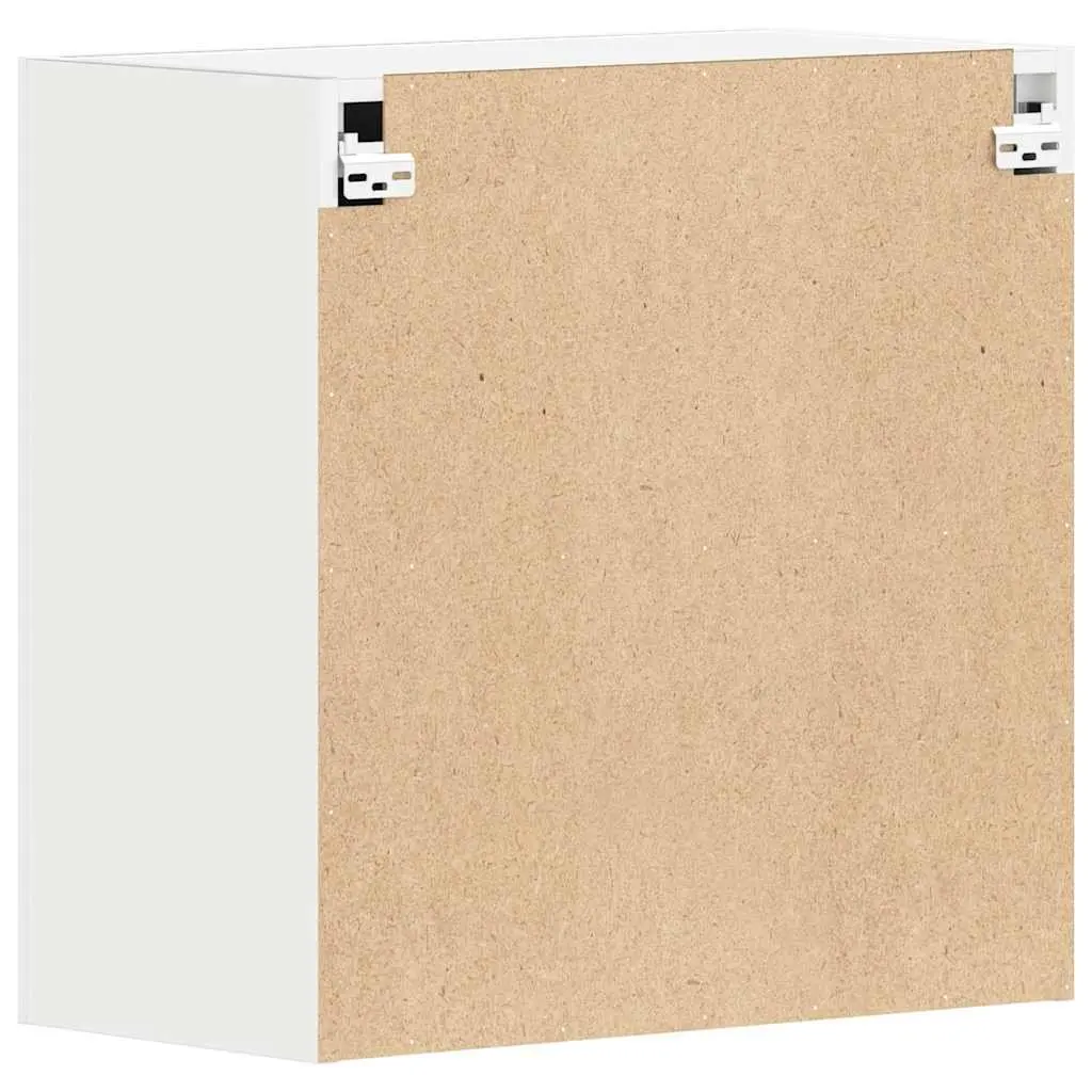 Hanging Kitchen Cabinet Wall-Mounted Engineered Wood 60cm White Shelves