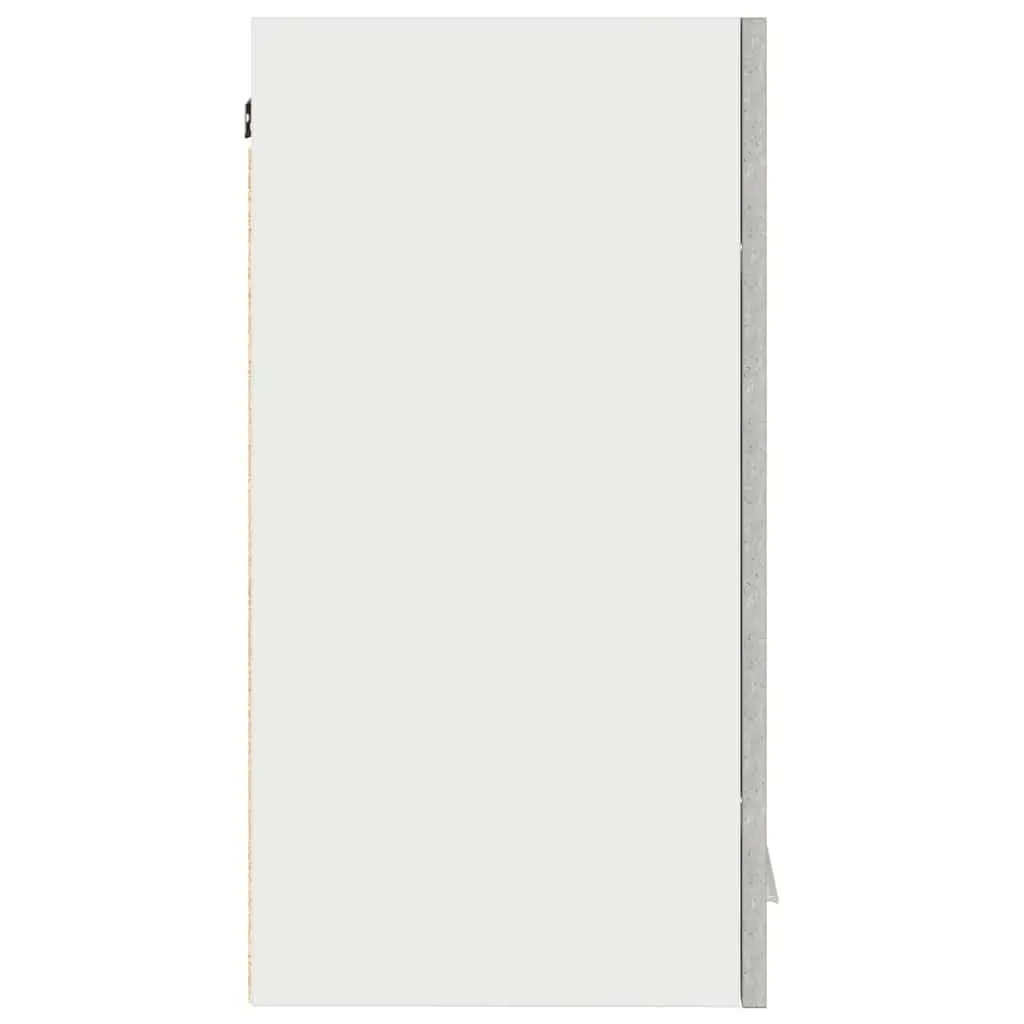 Hanging Cabinet Engineered Wood Grey Kitchen Storage Unit with Two Internal Shelves and Two Doors 60cm Width 31cm Depth 60cm Height