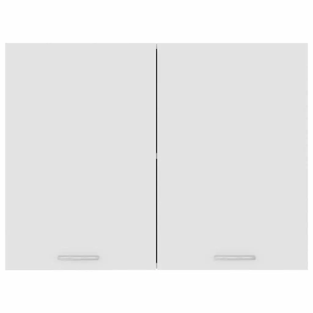 White Hanging Kitchen Cabinet 80x31x60 cm Wall Mounted Storage Cupboard 2 Doors