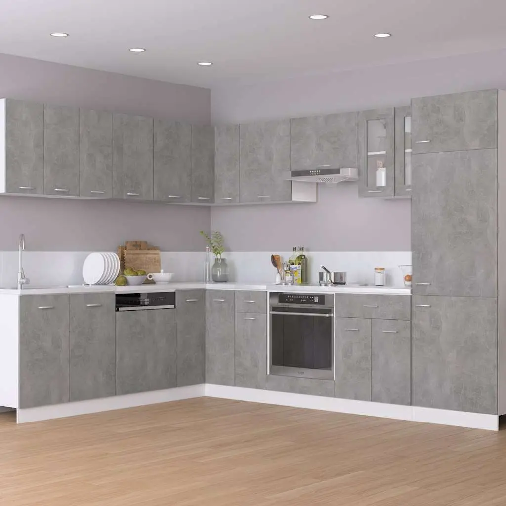Hanging Cabinet Engineered Wood Grey 80W x 31D x 60H cm
