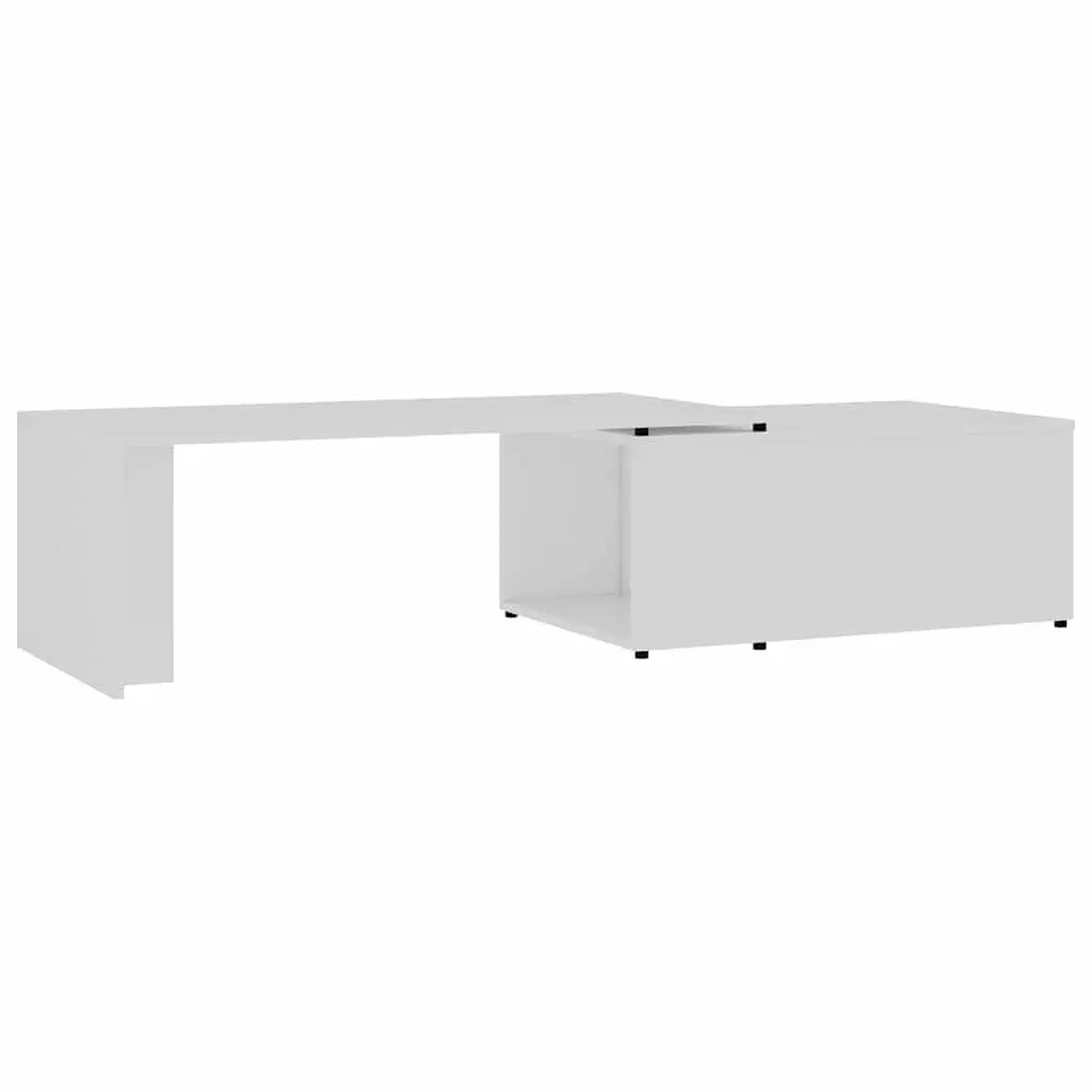 Coffee Table Engineered Wood White 150x50x35 cm Living Room Accent Furniture