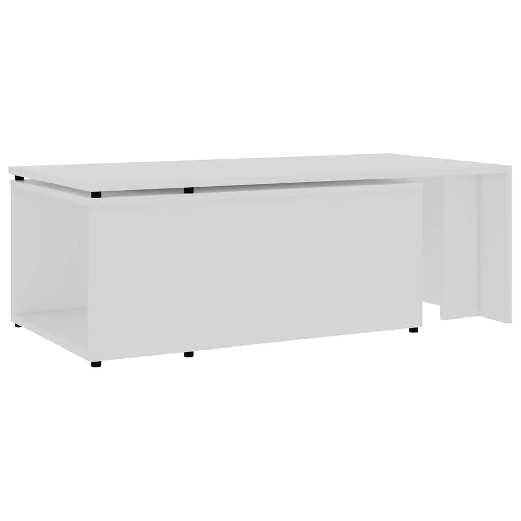 Coffee Table Engineered Wood White 150x50x35 cm Living Room Accent Furniture