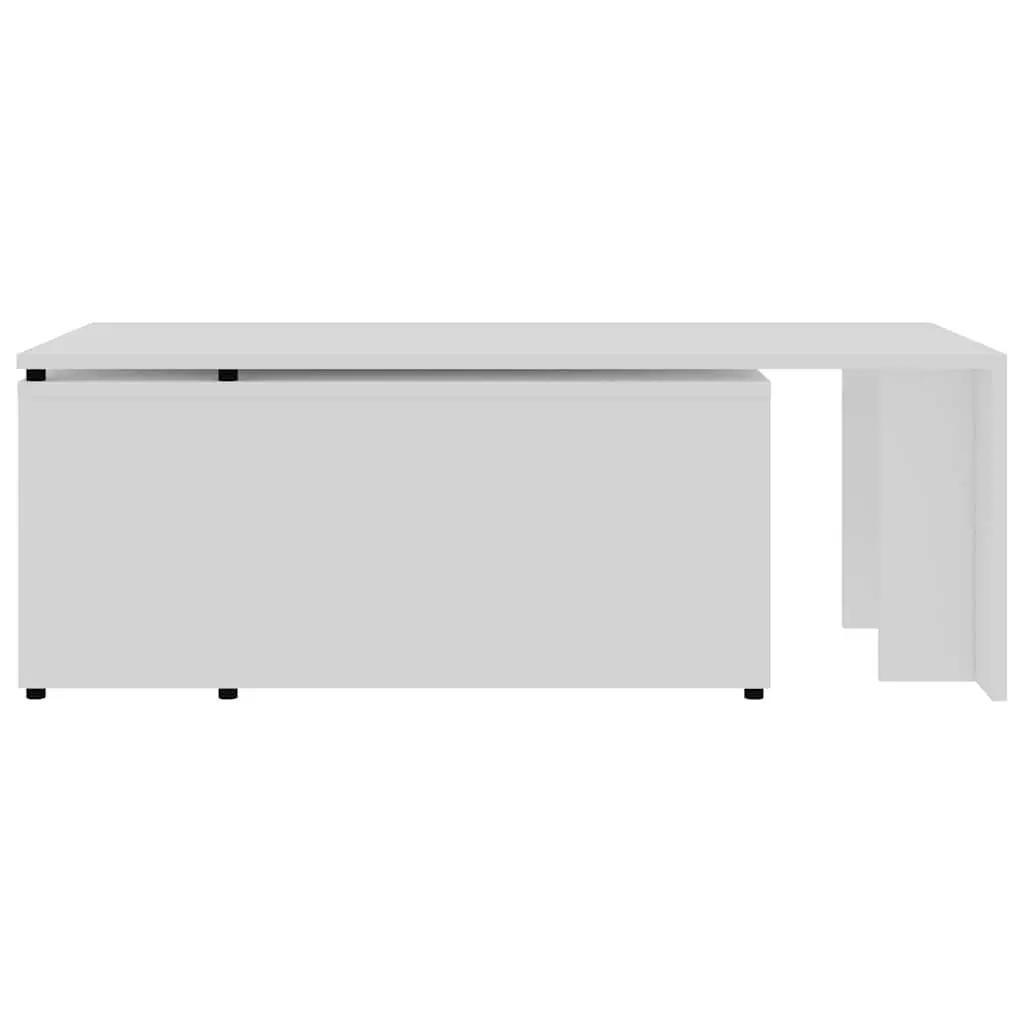 Coffee Table Engineered Wood White 150x50x35 cm Living Room Accent Furniture