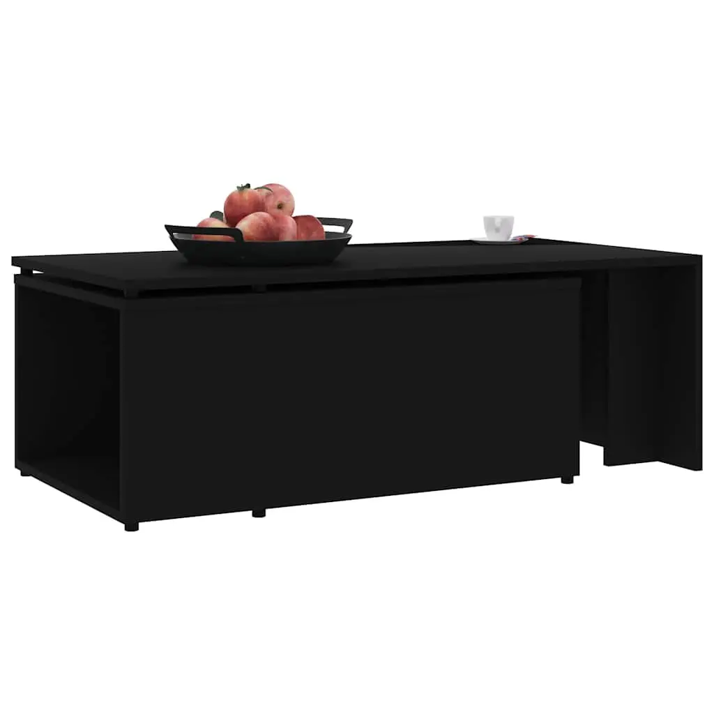 Coffee Table Engineered Wood 150cm Black