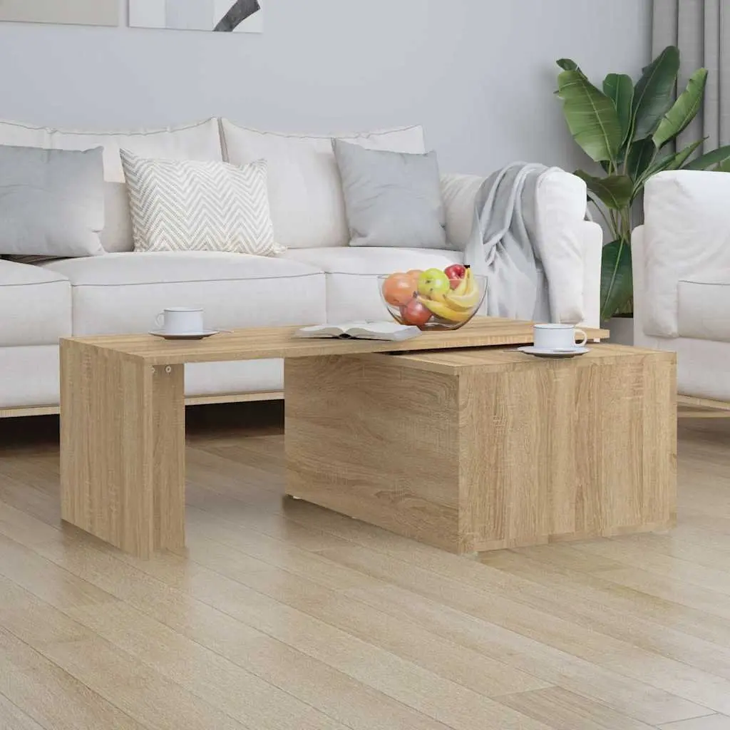 Coffee Table Brown Engineered Wood Side Table Living Room Furniture 150x50x35cm